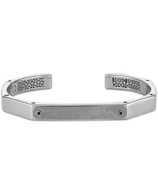 Bulova Marc Anthony Men's Id Plate Cuff Bangle Bracelet in Sterling Silver-Plate, BVB1160