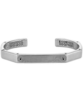 Bulova Marc Anthony Men's Id Plate Cuff Bangle Bracelet in Sterling Silver-Plate, BVB1160