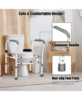 Givimo Steel Safety Toilet Rail with Created Fixable Clamp