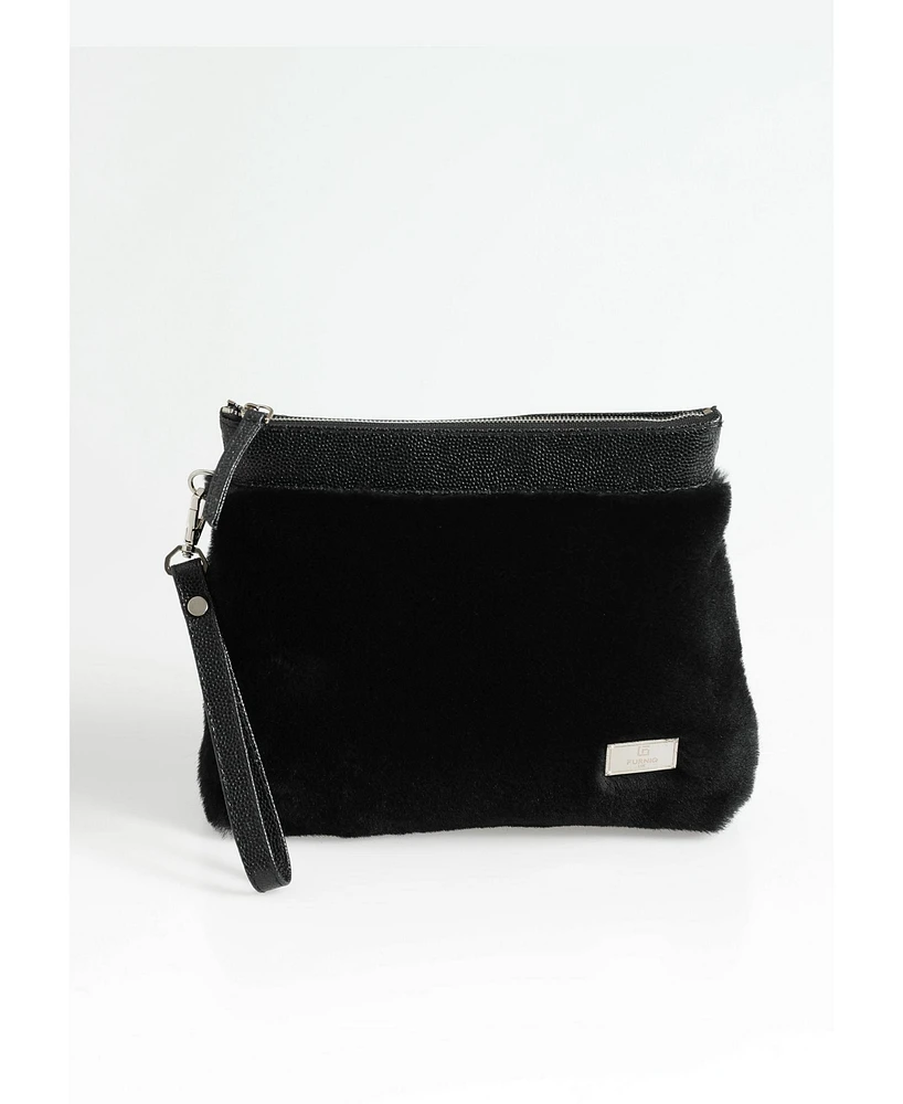 Women's Shearling Clutch Bag