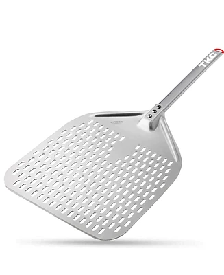 The Kitchen Chef Tkc Perforated Pizza Peel 12 Inch Aluminum Pizza Paddle - Lightweight Pizza Turning Peel Spatula