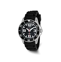 Chisel 44mm Black Silicone Strap Watch