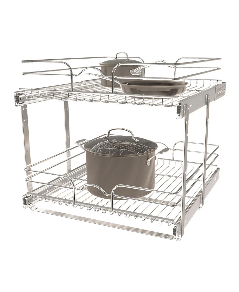 Rev-a-Shelf Kitchen Cabinet Pull Out Shelf Organizer, 21 x 22 In, 5WB2-2122CR-1