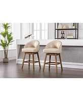 Kitchen Counter Height 360 Degree Swivel Bar Stools Set