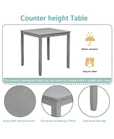 Simplie Fun Elegant Solid Wood Counter Height Dining Table with Spacious Surface, Table Only