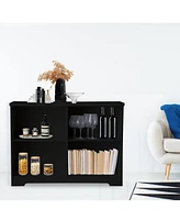 Streamdale Furniture Universal Small 2 Shelf Bookcase in Black - Set of 2