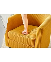 Streamdale Furniture Comfy Yellow Chair with Ottoman for Living Room