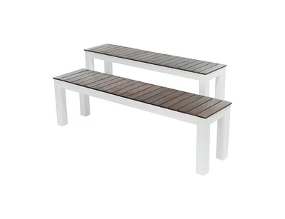 Simplie Fun Bali Acacia Wood Picnic Bench (Set Of 2)