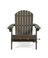 Streamdale Furniture Bellwood Folding Adirondack Chair With Cup Holders