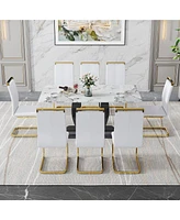 Simplie Fun Modern Dining Table and Chair Set: Stylish and Functional