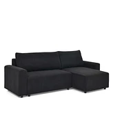 Streamdale Furniture Modular Corduroy 3-Seater Sofa Bed with Storage