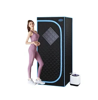 Portable Full Body Home Steam Sauna Tent with Remote and Timer