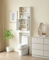 Farmhouse Over-Toilet Storage Cabinet with Barn Doors