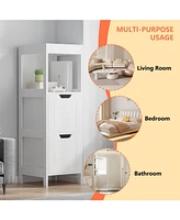 Givimo Bathroom Floor Cabinet Wooden Storage Cabinet