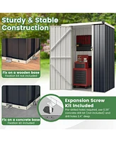 Skonyon 4 x 3 Ft Metal Outdoor Storage Shed with Lockable Door