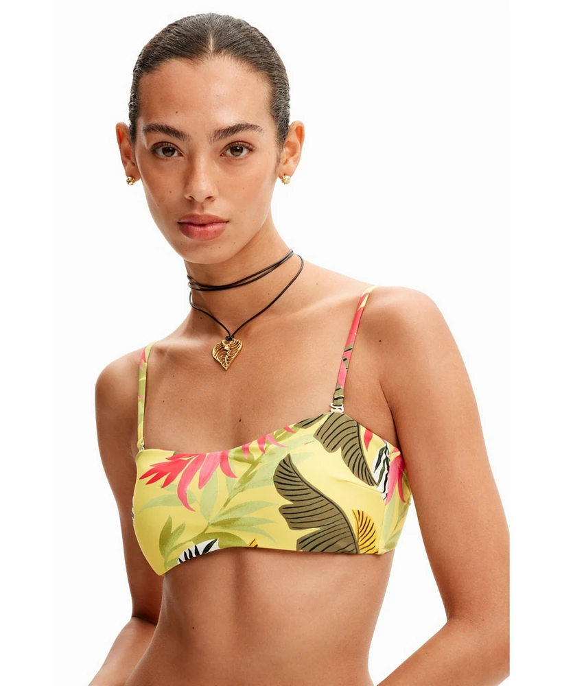 Desigual Women's Tropical bandeau bikini