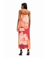 Desigual Women's Out-of-focus midi slip dress