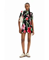 Desigual Women's Short floral skater dress