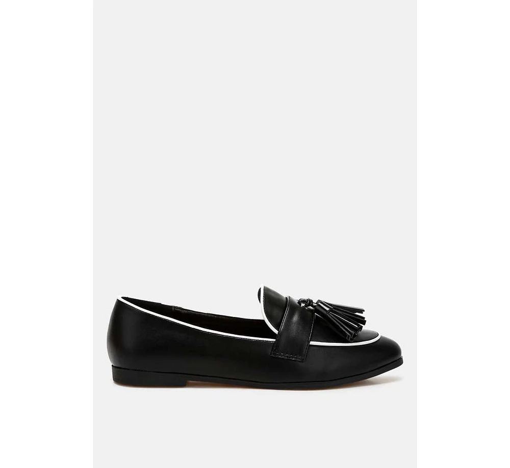 Mythos Dual Tone Tassel Loafers