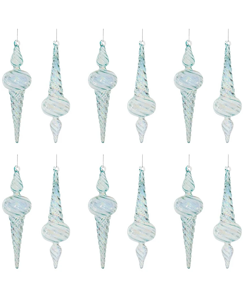 Slickblue Set of 12 Drop Ornaments for Classic Holiday Decor