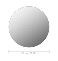 vidaXL Frameless Mirror Round 11.8" Glass