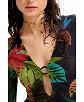 Desigual Women's Tropical tulle mini dress