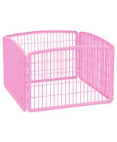 Iris Usa 24" Exercise 4-Panel Pet Playpen, Puppy Pet Small Medium Dog Pen Keep Pets Secure Easy Assemble Rust-Free Heavy