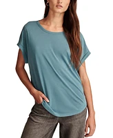 Lucky Brand Women's Short Sleeve Sandwash Dolman Tee