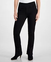 Democracy Petite "Ab"solution Pull-On High-Rise Itty Bitty Bootcut Jeans