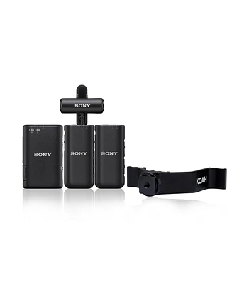 Sony Ecm-W3 2-Person Wireless Microphone System with Multi Interface Shoe with Two (2) Ecm-LV1 Compact Stereo Lavalier Microphones bundle