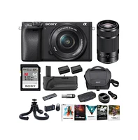 Sony a6400 Mirrorless Digital Camera Bundle with 16-50mm and 55-210mm Lenses