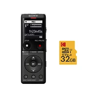 Sony Icd-UX570 Digital Voice Recorder (Black) with 32GB microSDHC Card