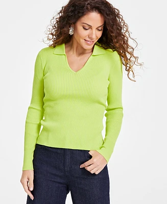 I.n.c. International Concepts Women's Johnny-Collar Sweater, Created for Macy's