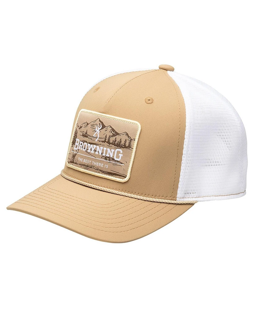 Browning Men's Tan/White Homestead Trucker Adjustable Hat