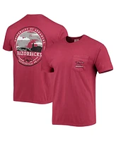 Image One Men's Cardinal Arkansas Razorbacks Circle Campus Scene T-Shirt