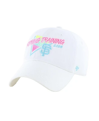 '47 Brand Men's White San Francisco Giants 2024 Spring Training Vapor Wave Clean Up Adjustable Hat