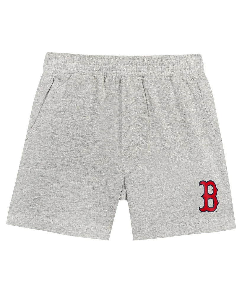Outerstuff Toddler Navy/Gray Boston Red Sox Bases Loaded T-Shirt Shorts Set