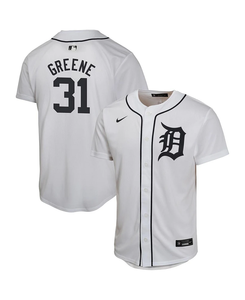 Nike Big Boys and Girls Riley Greene White Detroit Tigers Home Game Player Jersey