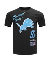 Pro Standard Men's Aidan Hutchinson Black Detroit Lions Fast Lane Name Number Player T-Shirt