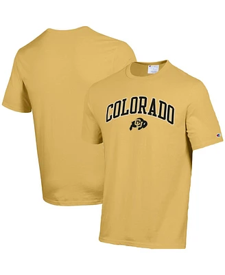 Champion Men's Gold Colorado Buffaloes Skinny Arch Vintage-like Wash T-Shirt