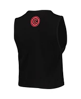 The Wild Collective Women's Black Chicago Fire Crop Muscle Tri-Blend Tank Top