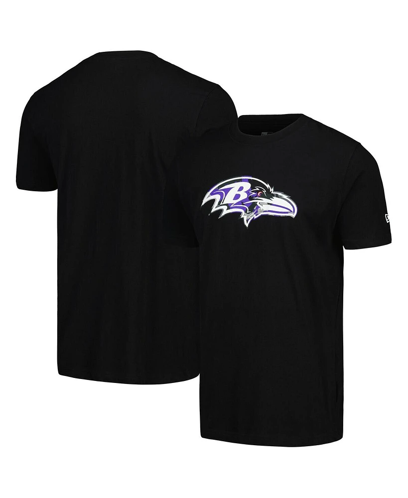 New Era Men's Black Baltimore Ravens Camo Logo T-Shirt