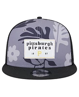 New Era Men's Black Pittsburgh Pirates Bikini Bottom Trucker 9FIFTY Snapback Hat