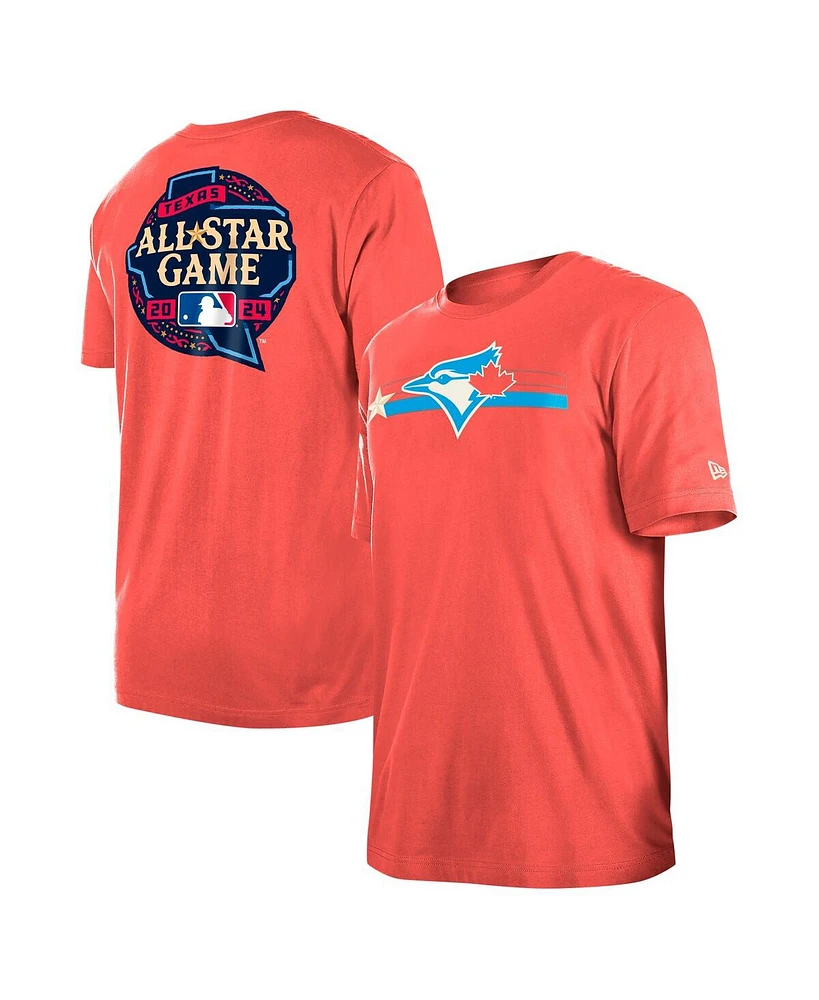 New Era Men's Red Toronto Blue Jays 2024 Mlb All-Star Game Hat Hookup T-Shirt