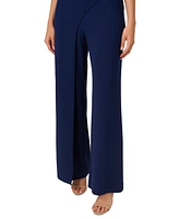 Adrianna Papell Women's Pearl Trim Tulip-Sleeve Draped Jumpsuit