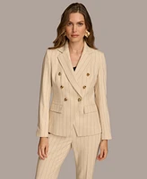 Donna Karan New York Women's Pinstripe Double Breasted Blazer