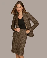 Donna Karan New York Women's Tweed One-Button Blazer