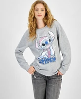 Disney Juniors' Stitch Snow Crewneck Sweatshirt