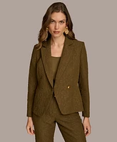 Donna Karan New York Women's Textured One Button Blazer