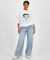 Grayson Threads, The Label Juniors' Betty Boop Snow Angel Sweatshirt